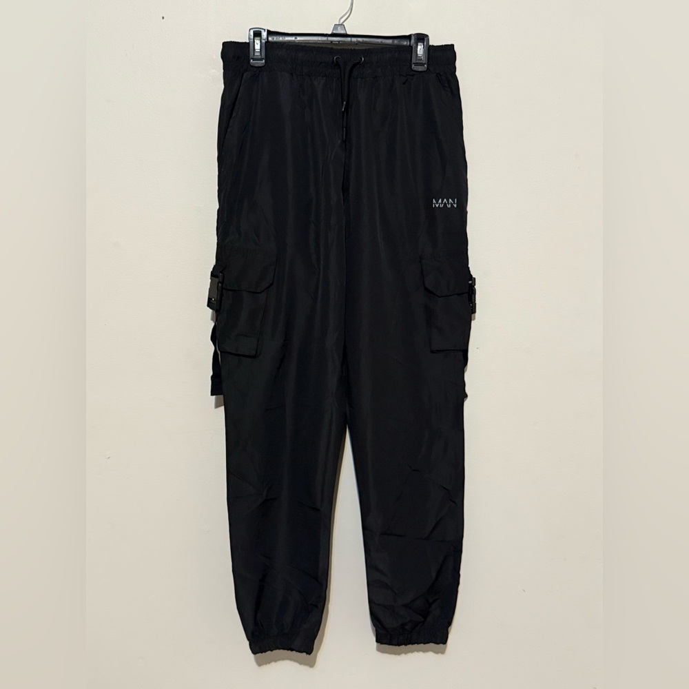 BooHoo Man Black Cargo Pants